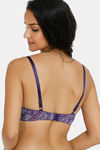 Zivame Twilight Bloom Padded Wired 3/4th Coverage T-Shirt Bra - Parachute Purple Pt — thumbnail 2